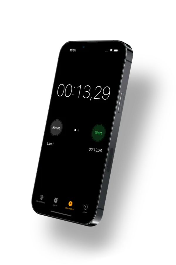 TimeFor app running on iPhone